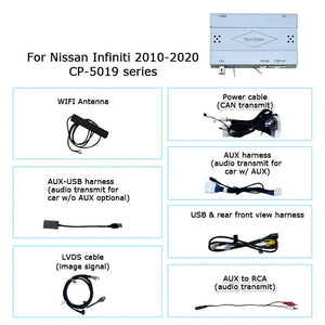 Wireless Carplay Android Auto Interface Box for Infiniti G37 G25 G35 Q40 Q60 Compatible Nissan 370GT Skyline IT08 08IT Carputech