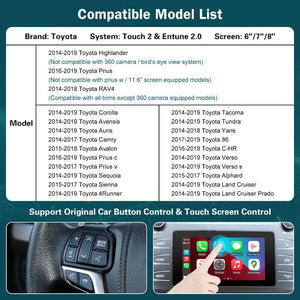 For Toyota 2014-2019 | Apple Carplay & Android Auto Module Carputech
