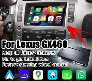 Wireless Carplay&Android Auto Interface Box for Lexus GX460 2014-2021 with Phone Mirror Link Carplay Upgrade Module Carputech