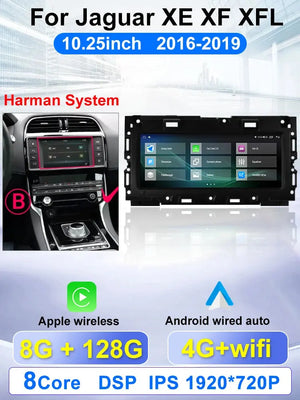 Dual System Android Car Radio Multimedia Player For Jaguar XE, XF, XFL Stereo 2016-2019 GPS Navigation, Carplay, WIFI, Main Unit Carputech
