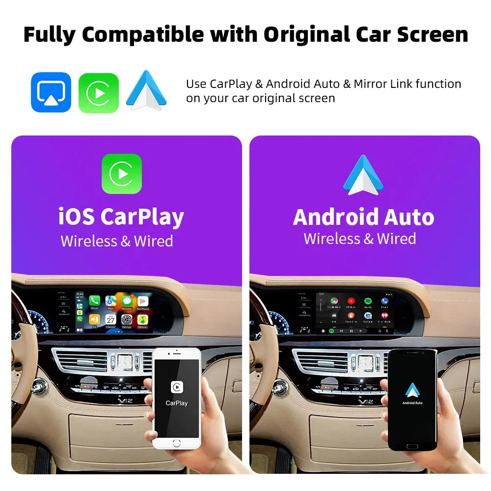 Carputech Wireless Apple CarPlay & Android Auto Retrofit for Mercedes-Benz S-Class W221 (2006–2012) – NTG 3.0 / NTG 3.5 Systems Carputech