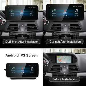 For Mercedes Benz E Coupe Class A207 C207 | Snapdragon665 12.3 inch Wireless CarPlay AUTO Android13 Car GPS Stereo Multimedia Car Radio Carputech