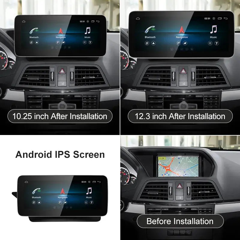 For Mercedes Benz E Coupe Class A207 C207 | Snapdragon665 12.3 inch Wireless CarPlay AUTO Android13 Car GPS Stereo Multimedia Car Radio Carputech
