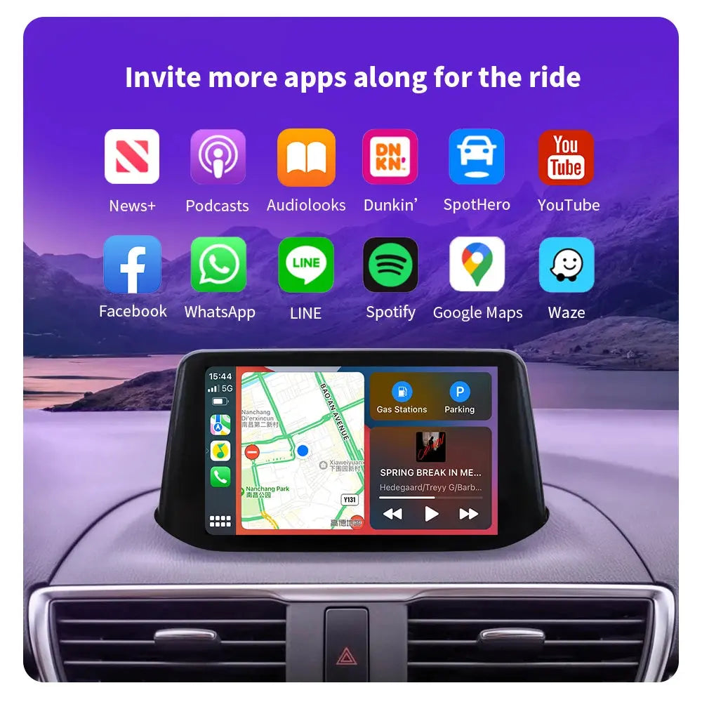 For Mazda 2 3 6 Mazda CX5 CX3 CX9 Miata MX5 USB Adapter HUB Device Apple CarPlay Android Auto Retrofit Kit Carputech