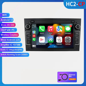 For Opel Astra H J Vectra Vauxhall Antara Zafira Corsa C D Vivaro Meriva Veda Android 12.0 Car Radio wireless CarPlay Android Auto Carputech