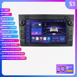 For Opel Astra H J Vectra Vauxhall Antara Zafira Corsa C D Vivaro Meriva Veda Android 12.0 Car Radio wireless CarPlay Android Auto Carputech