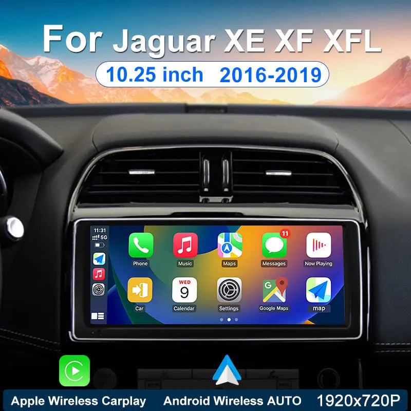 Dual System Android Car Radio Multimedia Player For Jaguar XE, XF, XFL Stereo 2016-2019 GPS Navigation, Carplay, WIFI, Main Unit Carputech