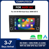 Carputech 2000-2012 Audi A4 Android 12 Wireless Apple CarPlay & Android Auto Car Radio With 8GB RAM 128GB ROM Carputech