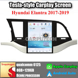 10.4" For Hyundai Elantra 2017-2019 Car Radio Headunit Stereo Carplay Upgrade Tesla Style Screen Android Auto GPS Navigation Multimedia Player Carputech