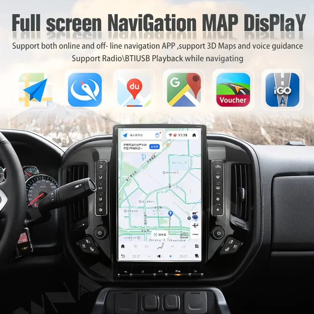 Chevy Silverado native Google Maps vs Apple CarPlay navigation comparison chart