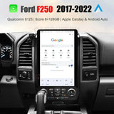 For Ford F250 2017-2022 Car Radio Stereo Carplay Upgrade Tesla Style Screen 14.4" Qualcomm Android Auto GPS Navigation Multimedia Player Carputech
