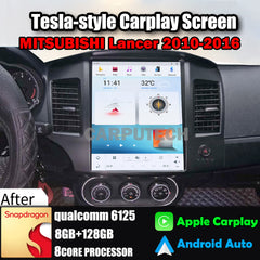 12.1" For Mitsubishi Lancer 2008-2019 Car Radio Headunit Stereo Carplay Upgrade Tesla Style Screen Android Auto GPS Navigation Multimedia Player