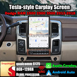 14.4" Qualcomm For Dodge RAM 1500 2500 3500 2013-2018 Car Radio Stereo Carplay Upgrade Tesla Style Screen Android Auto GPS Navigation Multimedia Player Carputech