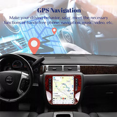 Autoradio 12,1" Qualcomm pour GMC Yukon/Chevy Suburban/Tahoe 2007-2013, stéréo, Carplay, mise à niveau, écran de style Tesla, Android Auto, navigation GPS, lecteur multimédia