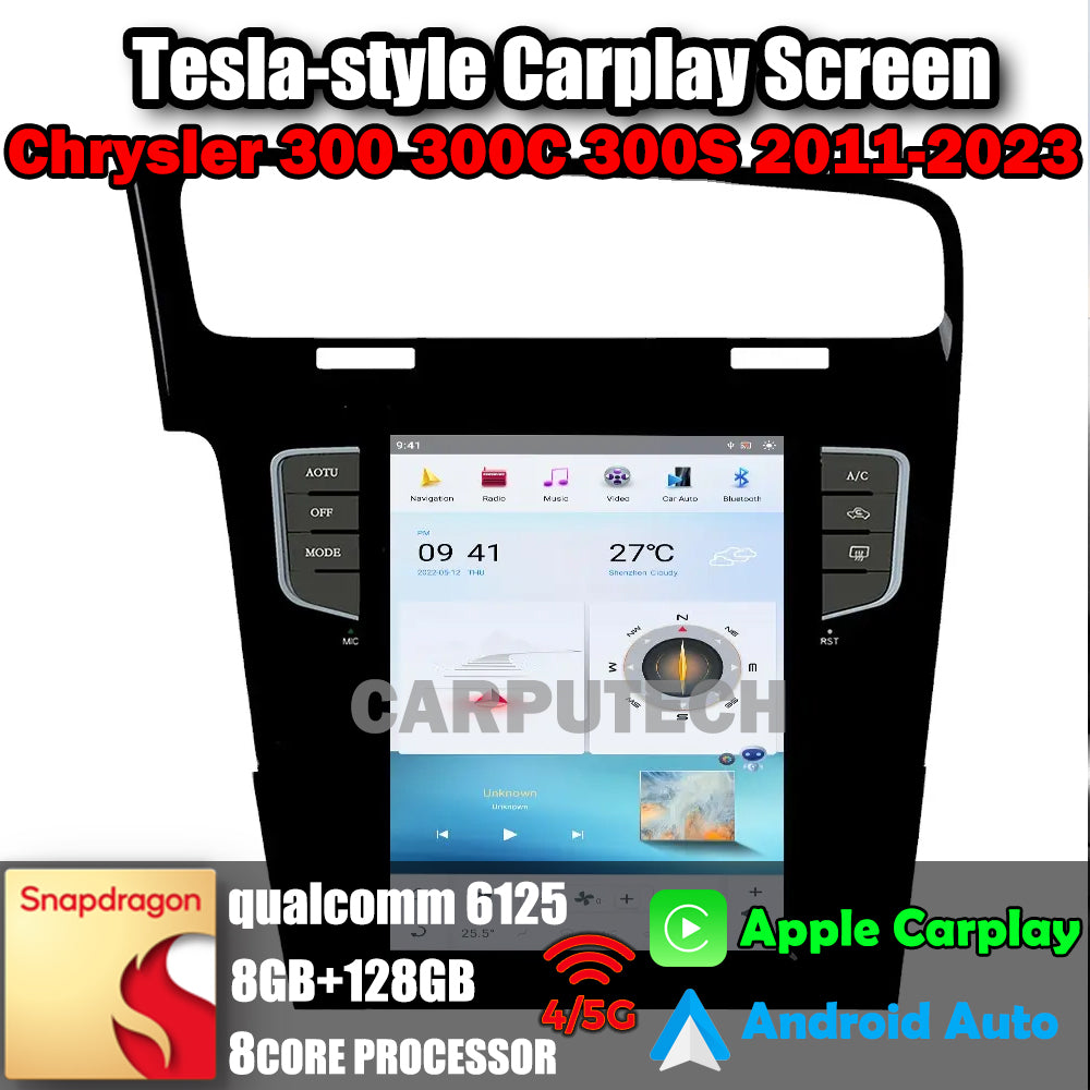 Autoradio 10,4" pour Volkswagen VW Golf 2013-2019, unité centrale stéréo Carplay, mise à niveau, écran de style Tesla, Android Auto, navigation GPS, lecteur multimédia