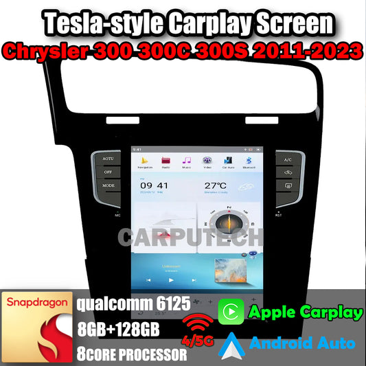 Autoradio 10,4" pour Volkswagen VW Golf 2013-2019, unité centrale stéréo Carplay, mise à niveau, écran de style Tesla, Android Auto, navigation GPS, lecteur multimédia
