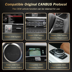 10.25" 12.3" Écran tactile multimédia sans fil Carplay Unité principale Android auto pour BMW X3 F25 X4 F26 2011-2016 CIC NBT Système Linux