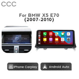 10.25" Wireless Apple CarPlay Android Auto Linux Car Radio Multimedia Screen for BMW X5 X6 E70 E71 F15 F16 2007-2017 Head Unit Video Carputech