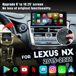 10.25 Inches Lexus NX NX300 NX200 2015-2021 Car Radio Multimedia Player Wireless CarPlay Android Auto Upgrade Android Touch Screen