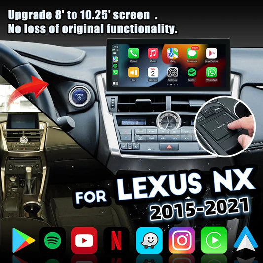 10.25 Inches Lexus NX NX300 NX200 2015-2021 Car Radio Multimedia Player Wireless CarPlay Android Auto Upgrade Android Touch Screen