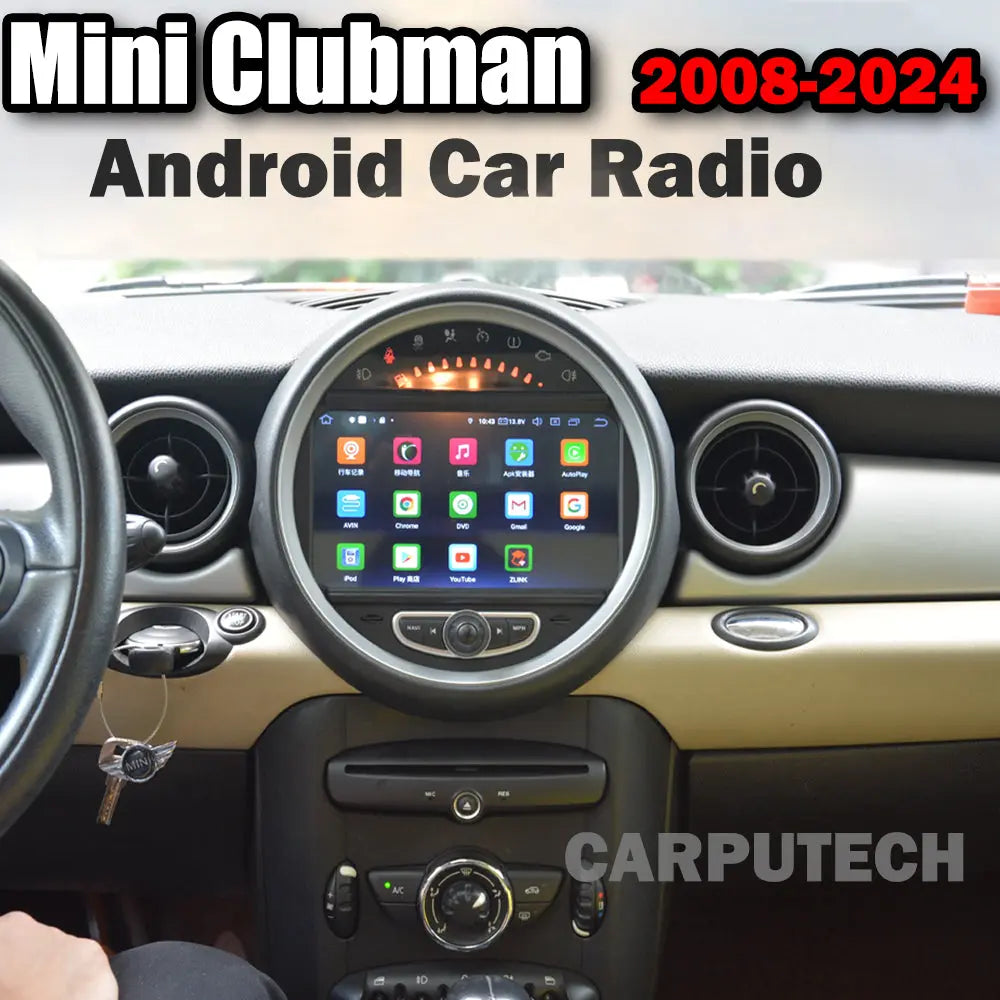 9 Inch Android 13 Car Radio Stereo For BMW Mini Cooper R56 R60 2007-2014 - GPS Navi, CarPlay, Bluetooth