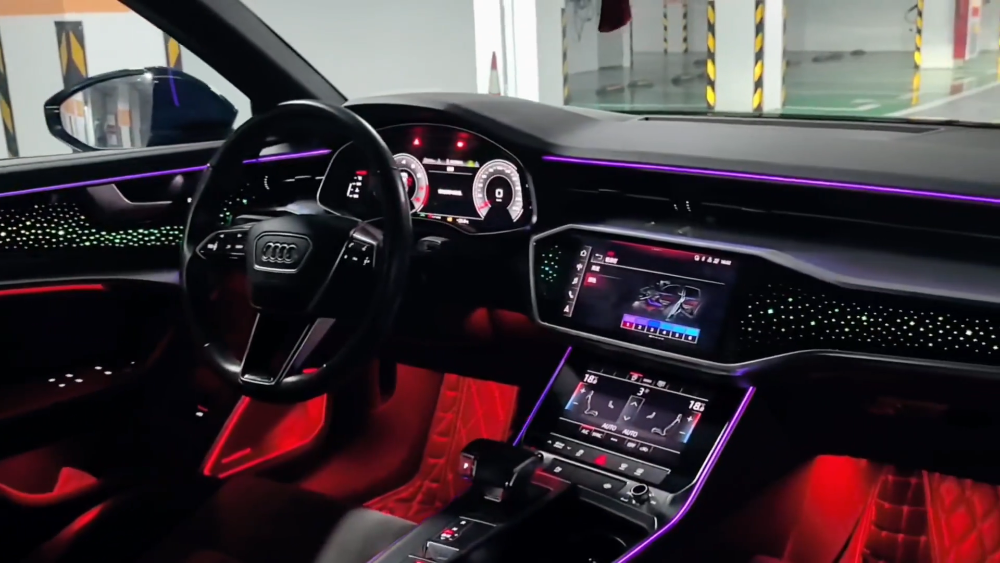 Full Set Car Interior Ambient Lighting for Audi A6 A7 C8 2019-2025 Upgrade Light Kit Dashboard Center Console Door Trim