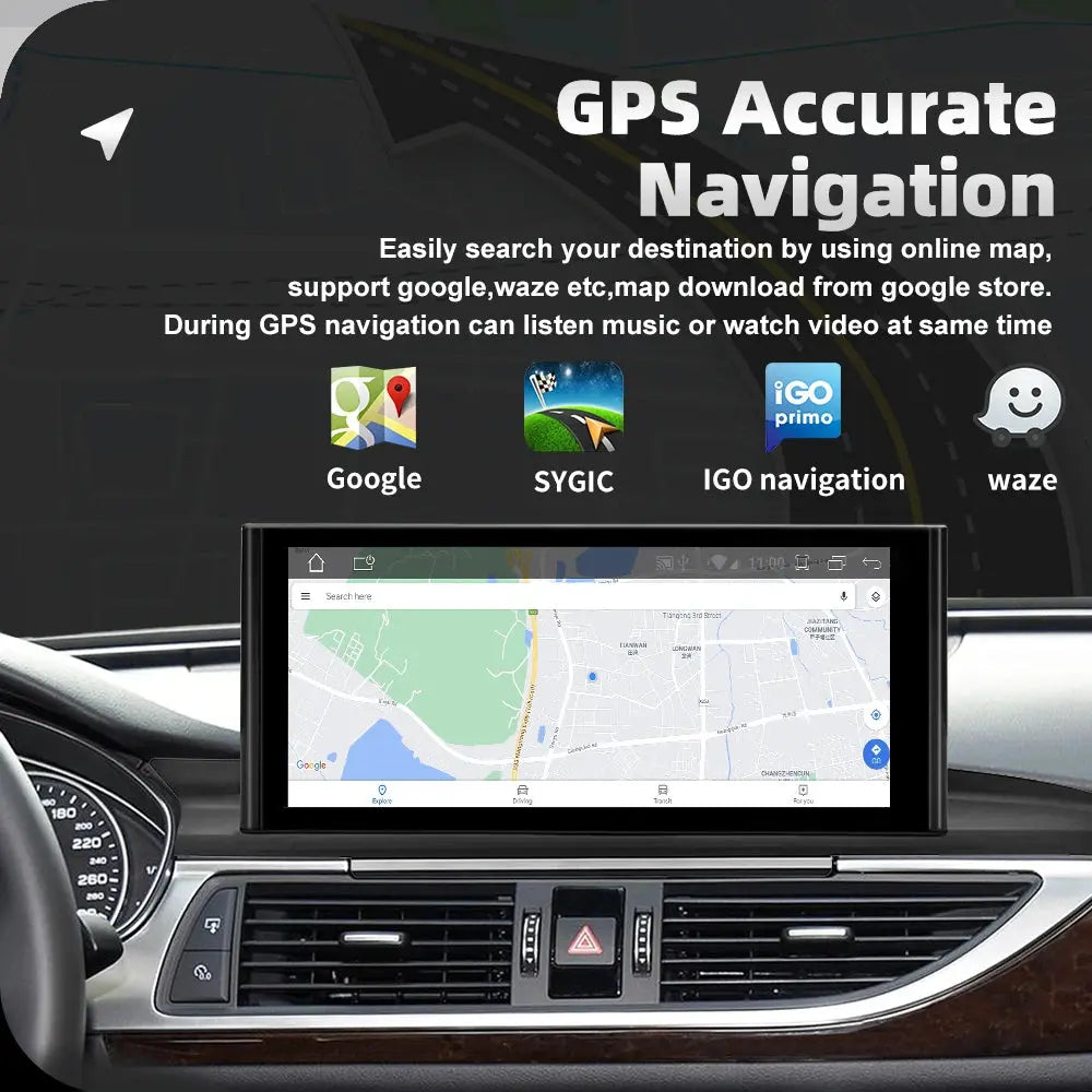 For Audi A6 A6L A7 C7 RS6 RS7 S6 S7 2012-2018 12.3inch Touch Screen Android 13 Car Multimedia Stereo HD 1920*720 BT Carplay GPS Navi Radio Player with Carplay Android Auto Carputech