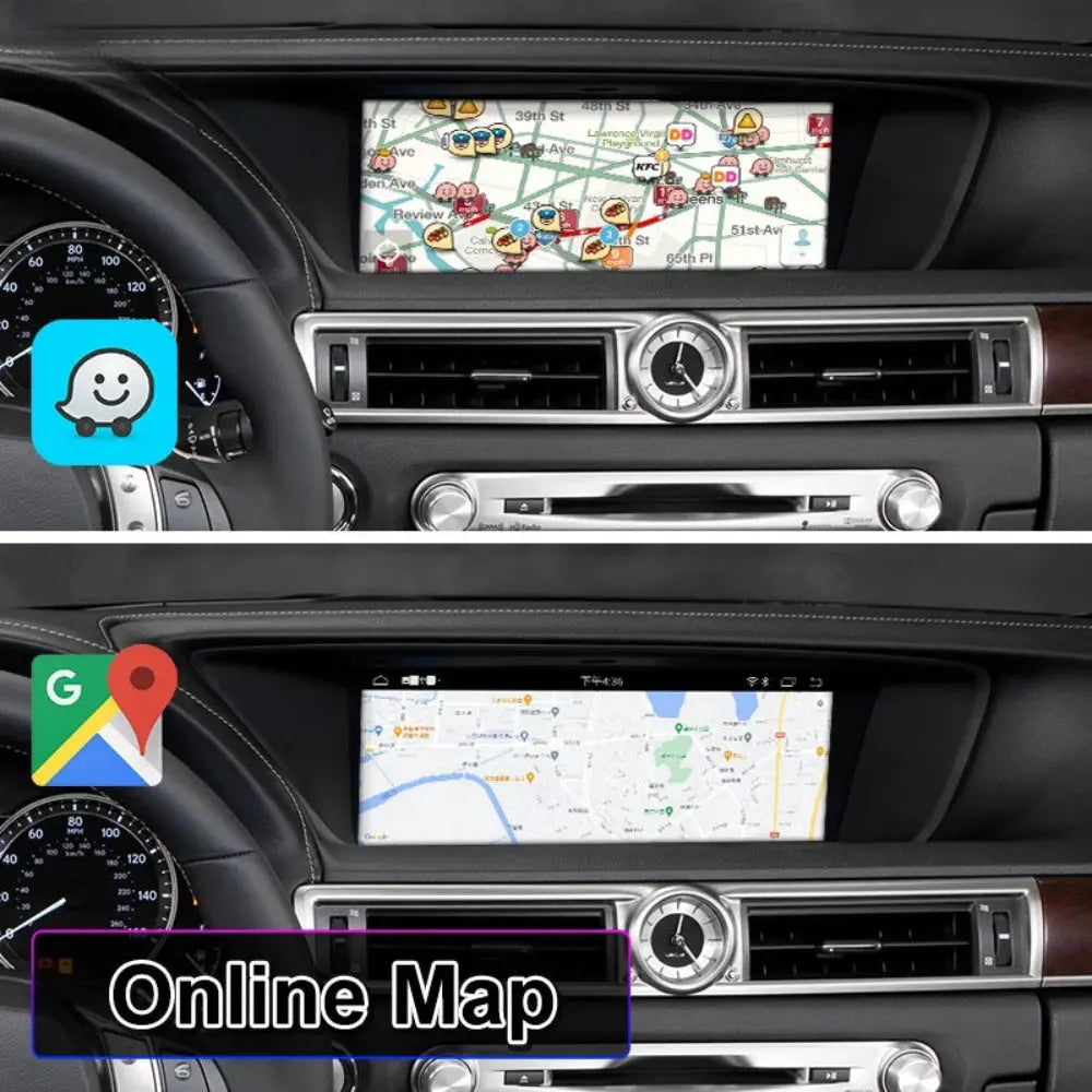 12.3 Inch Android Carplay Car Radio Multimedia Auto Play Interface Screen For Lexus GS200T GS250 GS300H GS350 GS450H GSF GSTurbo 2012-2021 Carputech