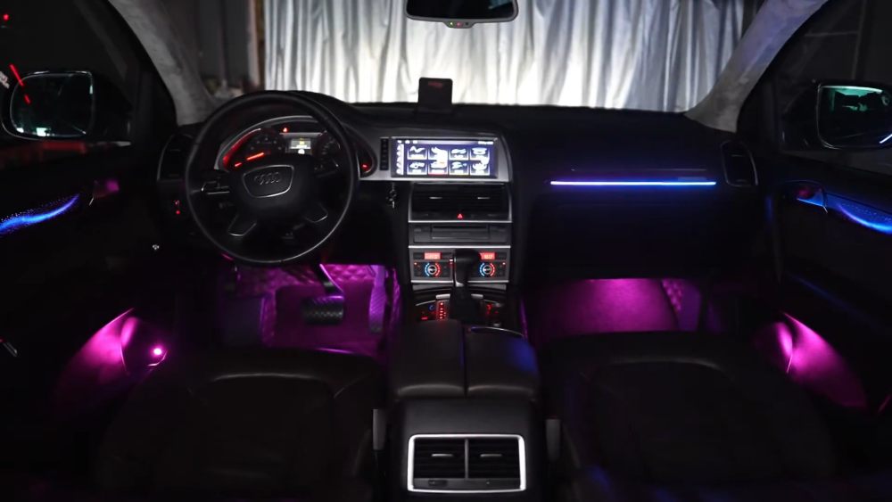 For Audi Q7 2006-2009 64 Color Symphony Car Interior Ambient Lighting Trim Decoration Accessories