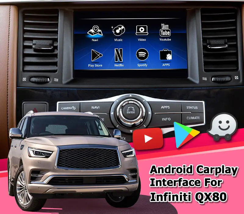 Android Auto Interface Box Apple Carplay Android Auto interface box for Infiniti QX80 – Carputech