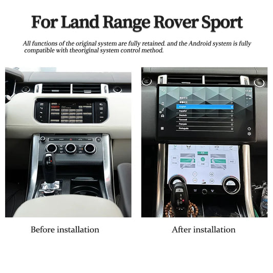 13" Touch Screen For Range Rover Sport L494 L405 Android 12 Multimedia Player Car GPS Radio Wireless Carplay Android Auto Original Car OEM Menu Land Rover