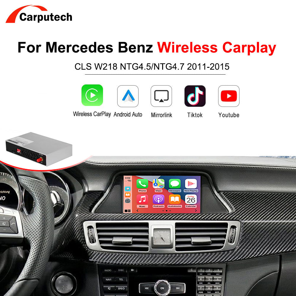 Wireless CarPlay Android Auto for Mercedes Benz CLS W218 NTG4.5/NTG4.7 2011-2015, with Mirror Link AirPlay Car Play
