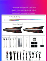 For Honda Fit 2014-2020 64 Color Symphony Car Interior Ambient Lighting Trim Decoration Accessories