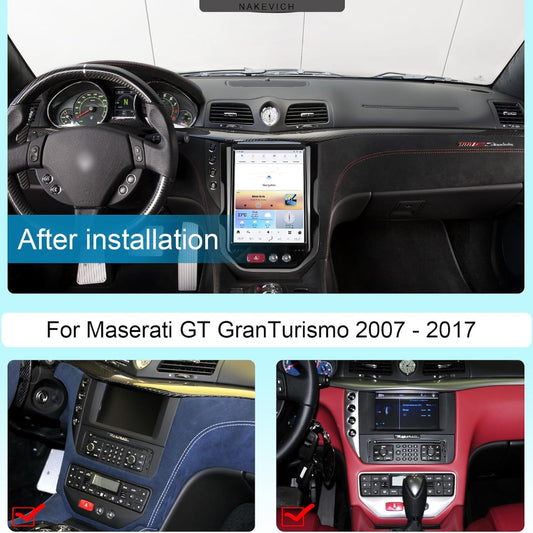 Autoradio 10,5" Qualcomm pour Maserati GT GranTurismo 2007-2017, stéréo, Carplay, mise à niveau, écran de style Tesla, Android Auto, navigation GPS, lecteur multimédia