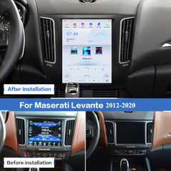 Autoradio 12,1" Qualcomm pour Maserati Levante 2012-2020, stéréo, Carplay, mise à niveau, écran de style Tesla, Android Auto, navigation GPS, lecteur multimédia