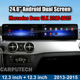 24.6'' For Mercedes Benz GLK 2009-2015 Android Dual Screen Infotainment Navigation System Car Multimedia Head Unit Car Radio GPS