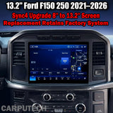 For Ford F150 250 2021–2026 Sync4 Upgrade 8'' to 13.2'' Screen OEM-Style Replacement Retains Factory System Android Infotainment Navigation System Car Multimedia Touch Screen Head Unit Car Radio
