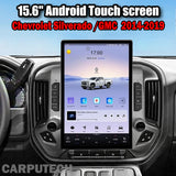 15.6'' For Chevrolet Silverado & GMC 2014-2019 Android Screen Infotainment Navigation System Car Multimedia Touch Screen Head Unit Car Radio GPS Tesla Style Screen