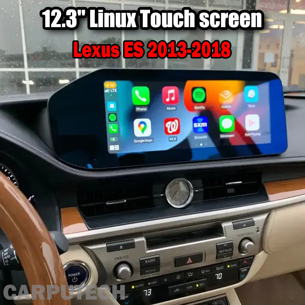 12.3 inch For Lexus ES 2013-2018 Linux Infotainment System Car Multimedia Touch Screen Head Unit Car Radio GPS