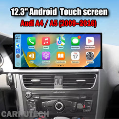 CarpuTech Android 14 CarPlay Screen Upgrade for Audi A4 / A5 (2009–2016) – 12.3inch 1920×720 IPS Display, GPS Navigation, DSP, Wireless CarPlay & Android Auto