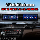 21'' For BMW X5 F15 X6 F16 2014-2018 NBT EVO Android Dual Screen Infotainment Navigation System Car Multimedia Head Unit Car Radio GPS