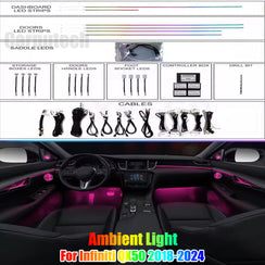 Car Ambient Lighting Led Upgrade Interior Ambient Lighting for Infiniti QX50 2018-2024 Carputech