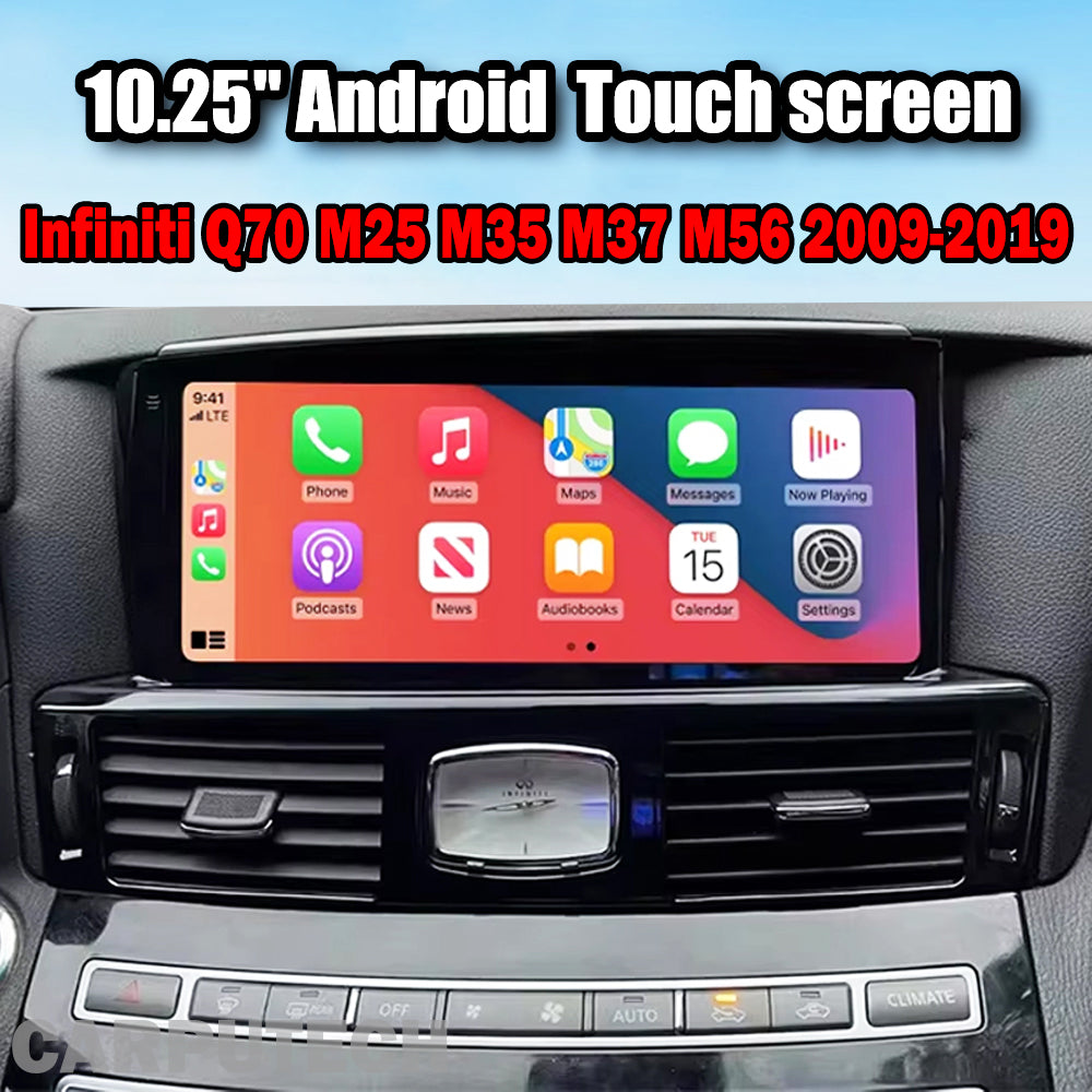 10.25 "Android 14 Infiniti Q70 M25 M35 M37 M56 2009-2019 Navigation Screen Car Radio Multimedia Player
