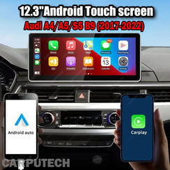 For Audi A4/A5/S5 B9 (2017-2022) Qualcomm 8GB+128GB Android 14 10.25" 12.3" CarPlay & Android Auto Smart Screen Upgrade