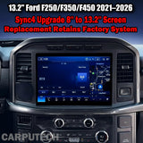 For Ford F250 / F350 / F450 2021–2026 Sync4 Upgrade 8'' to 13.2'' Screen OEM-Style Replacement Retains Factory System Android Infotainment Navigation System Car Multimedia Touch Screen Head Unit Car Radio