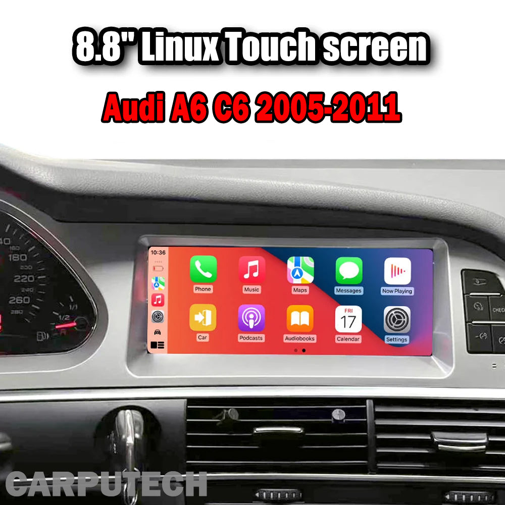 8.8 inch For Audi A6 C6 2005-2011 MMI 2G 3G Linux Infotainment Navigation System Car Multimedia Touch Screen Head Unit Car Radio GPS