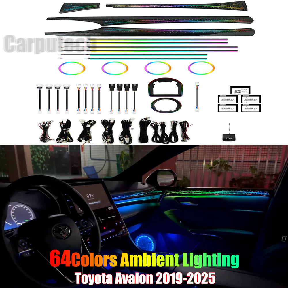 For Toyota Avalon 2019-2025 64 Color Symphony Car Interior Ambient Lighting Trim Decoration Accessories
