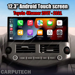 12.3 inch For Toyota 4runner 2007-2021 Infotainment Navigation System Car Multimedia Touch Screen Head Unit Android14 Car Radio GPS