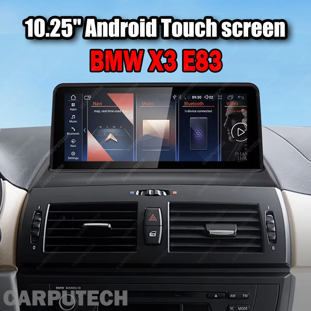 10.25 inches For BMW X3 E83 Infotainment Navigation System Car Multimedia Touch Screen Head Unit Android14 Car Radio GPS