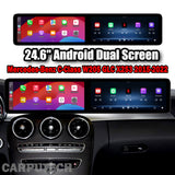 24.6'' For Mercedes-Benz C-Class W205 GLC X253 2015-2022 Android Dual Screen Infotainment Navigation System Car Multimedia Head Unit Car Radio GPS